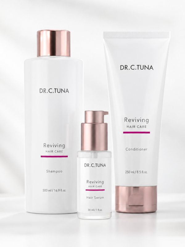 cuidado_cabello_anticaida Set Dr. C. Tuna Reviving Hair Care Farmasi para Cabello Débil y Frágil